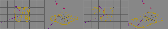 Bases of two buildings, 50% of onscreen size.