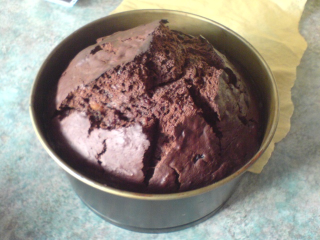 Cake out of oven